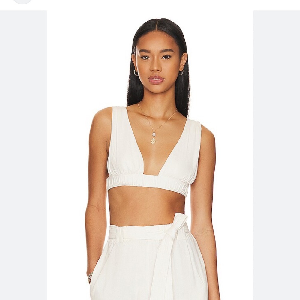 Indah White Crop Top